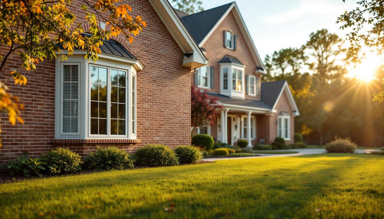Suburban Georgia home with new vinyl replacement windows, Gwinnett County