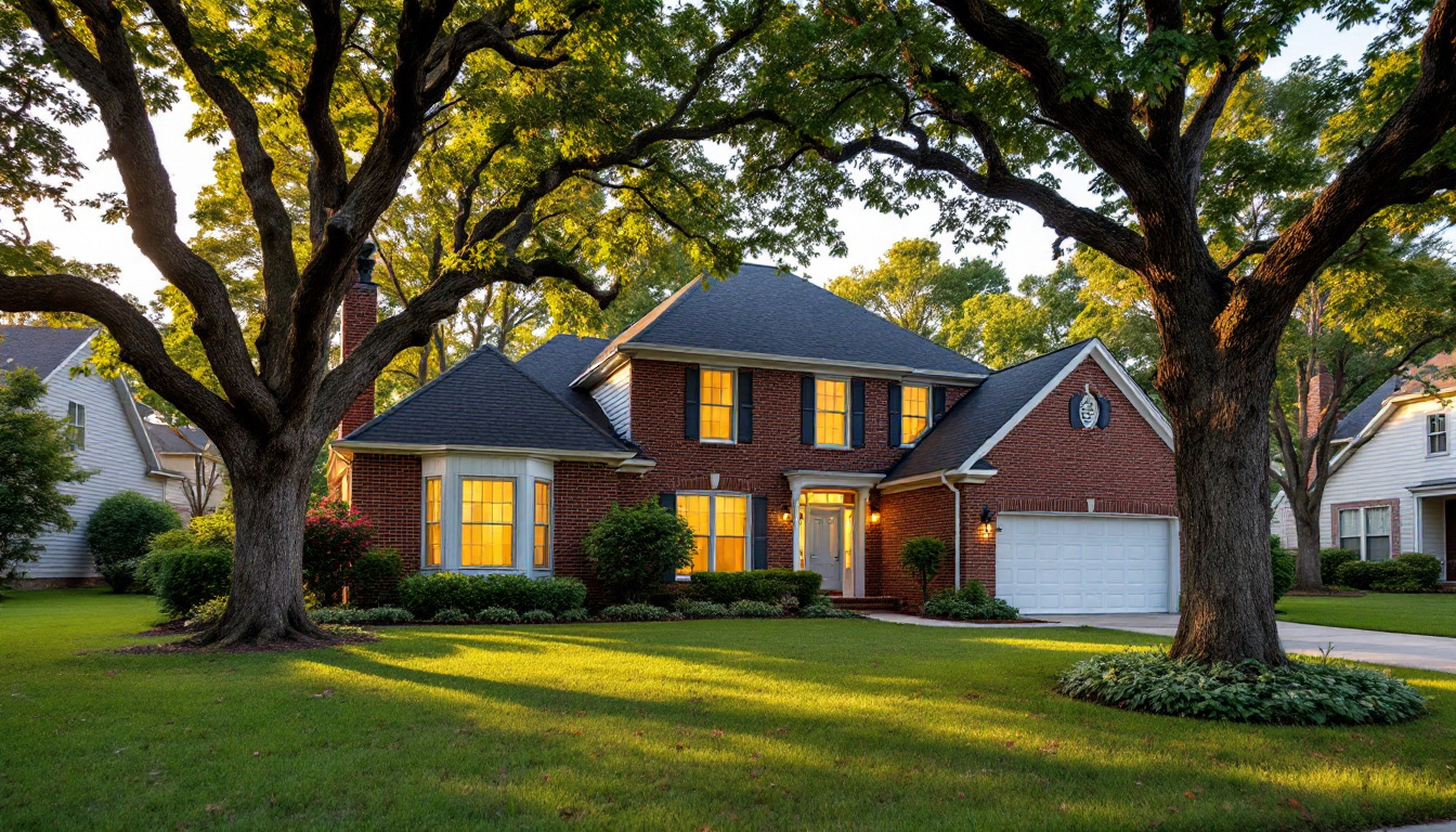 New vinyl double-hung windows on a brick Georgia home exterior